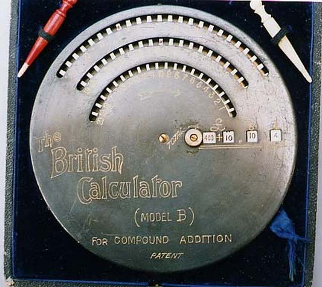 British Calculators BriCal for Compound Addition Model B Bri-Cal source: Rechenmaschinen-Illustrated