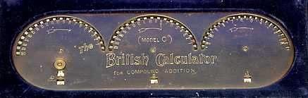 The British Calculator Model C For Compound Addition circa 1908